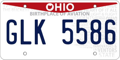 OH license plate GLK5586