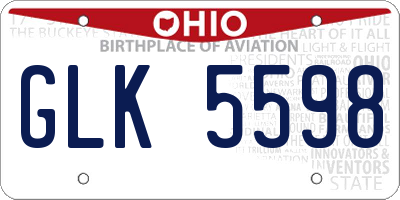 OH license plate GLK5598