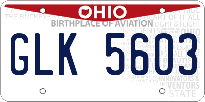 OH license plate GLK5603