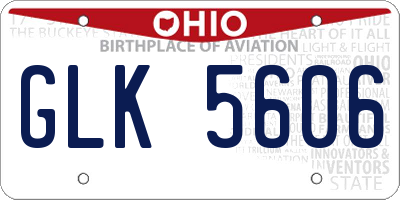 OH license plate GLK5606