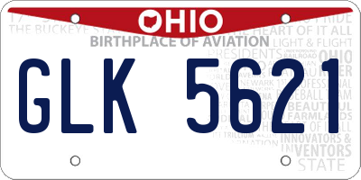OH license plate GLK5621