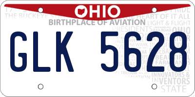OH license plate GLK5628