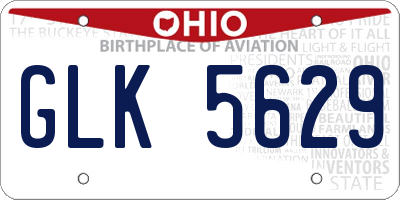 OH license plate GLK5629