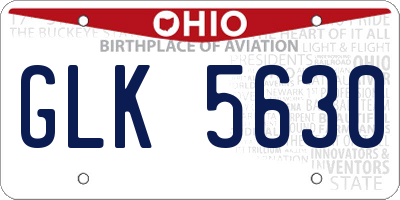 OH license plate GLK5630