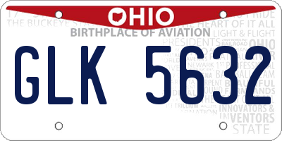 OH license plate GLK5632