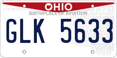 OH license plate GLK5633