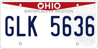 OH license plate GLK5636