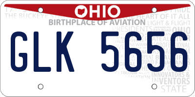 OH license plate GLK5656