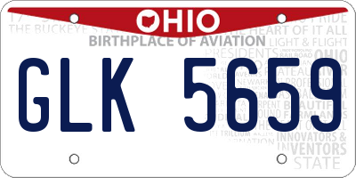 OH license plate GLK5659