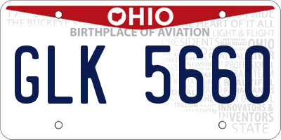 OH license plate GLK5660