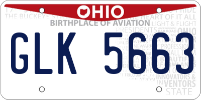OH license plate GLK5663