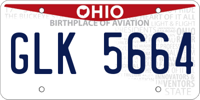 OH license plate GLK5664