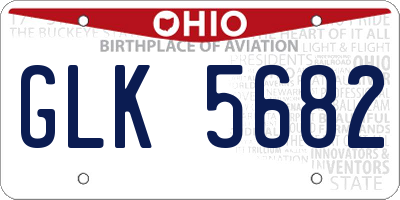 OH license plate GLK5682
