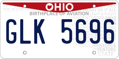 OH license plate GLK5696