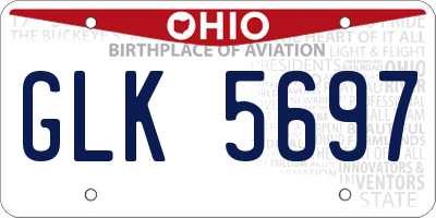 OH license plate GLK5697