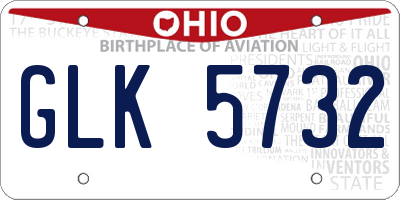 OH license plate GLK5732