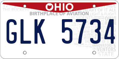 OH license plate GLK5734