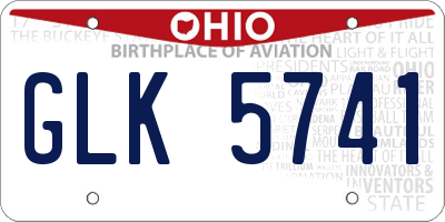 OH license plate GLK5741