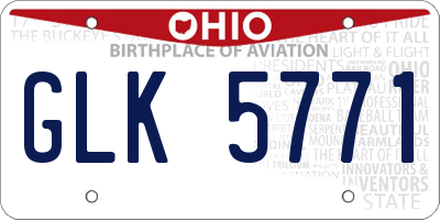 OH license plate GLK5771