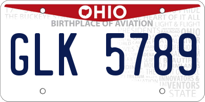 OH license plate GLK5789
