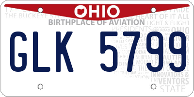 OH license plate GLK5799