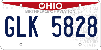 OH license plate GLK5828