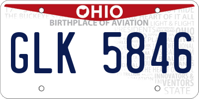 OH license plate GLK5846