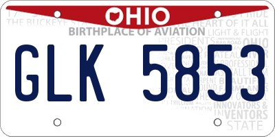 OH license plate GLK5853