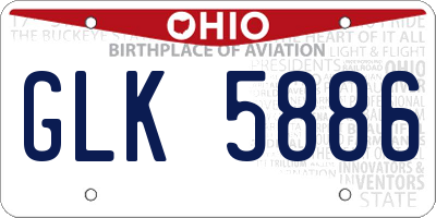 OH license plate GLK5886