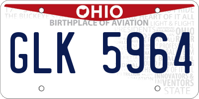 OH license plate GLK5964