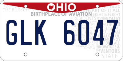 OH license plate GLK6047