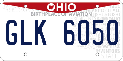OH license plate GLK6050