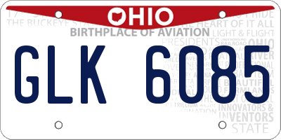 OH license plate GLK6085