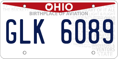 OH license plate GLK6089