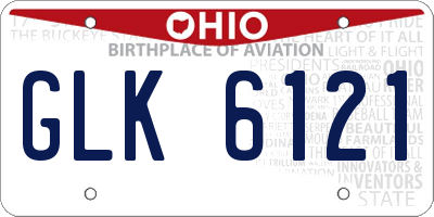 OH license plate GLK6121