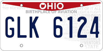 OH license plate GLK6124
