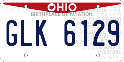 OH license plate GLK6129