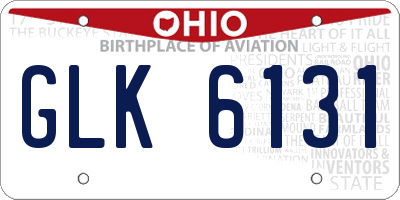 OH license plate GLK6131