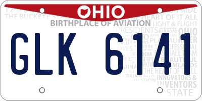 OH license plate GLK6141