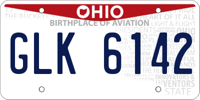 OH license plate GLK6142