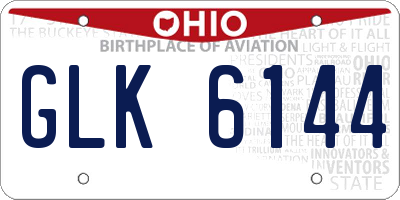 OH license plate GLK6144