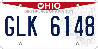 OH license plate GLK6148