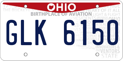 OH license plate GLK6150