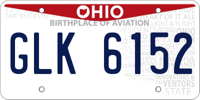 OH license plate GLK6152
