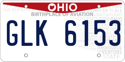 OH license plate GLK6153