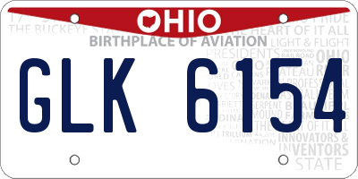 OH license plate GLK6154