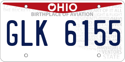 OH license plate GLK6155