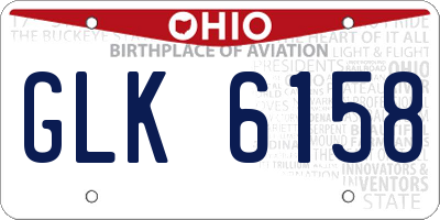 OH license plate GLK6158