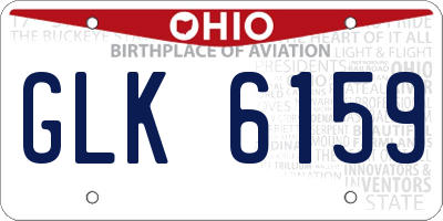 OH license plate GLK6159