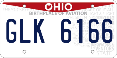 OH license plate GLK6166